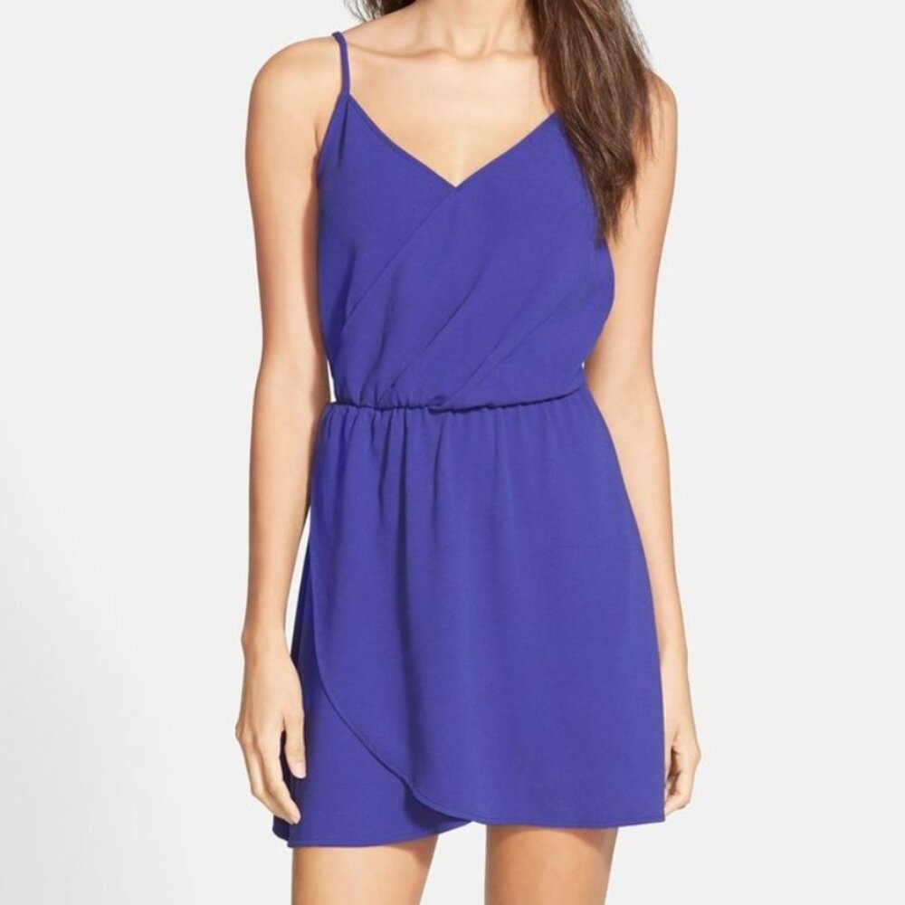 Leith Front Wrap Dress Purple Size S